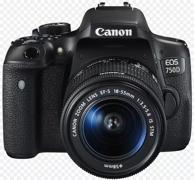 佳能eos 750 d数码单反相机e-s 18-55 mm镜头