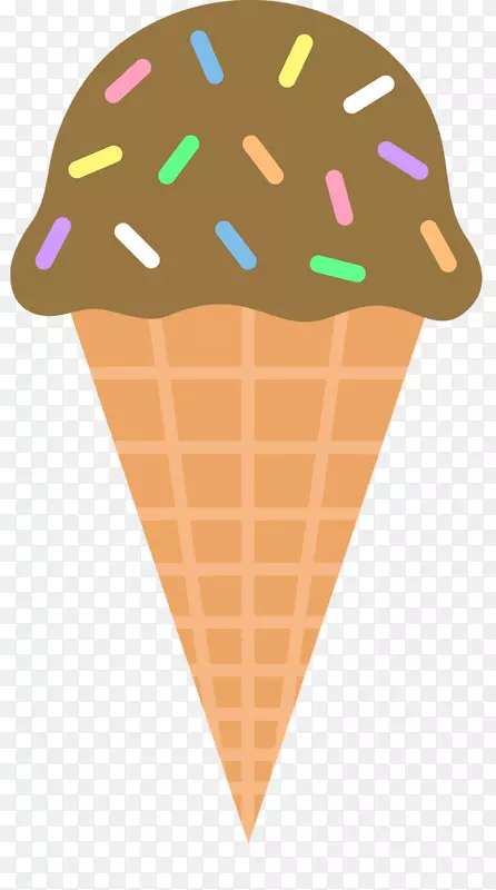 冰淇淋锥巧克力冰淇淋圣代剪贴画-冰淇淋