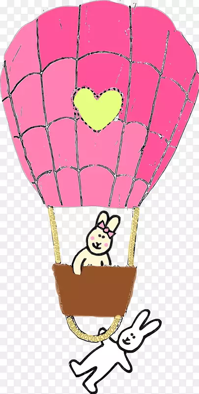 热气球粉红m夹子艺术气球