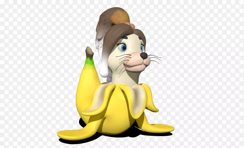 香蕉大猫雕像尾巴-香蕉