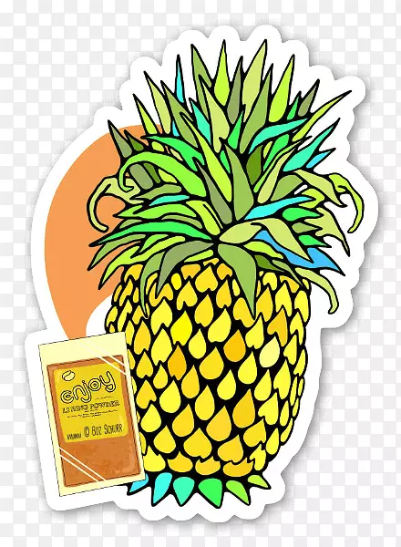 菠萝多尔食品公司贴纸李兴梅剪贴画菠萝