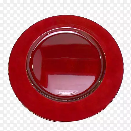 盘子充电器红垫餐具.盘子