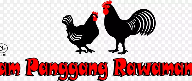 公鸡徽标鸡作为食物喙字体-燕麦巴卡尔