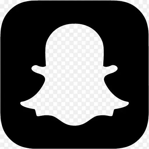 社交媒体电脑图标Snapchat黑白社交媒体