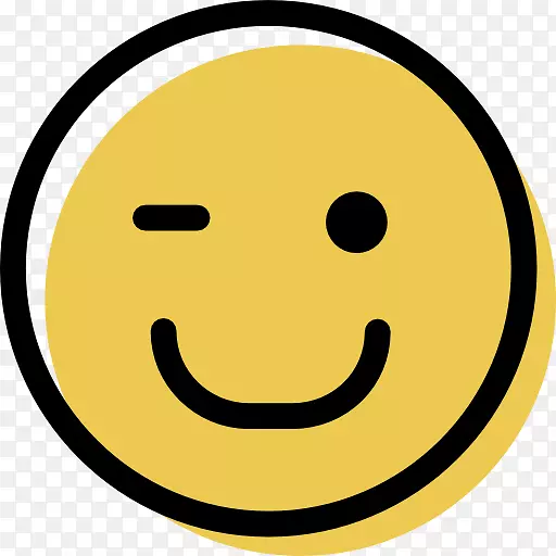 微笑眨眼表情电脑图标-笑脸