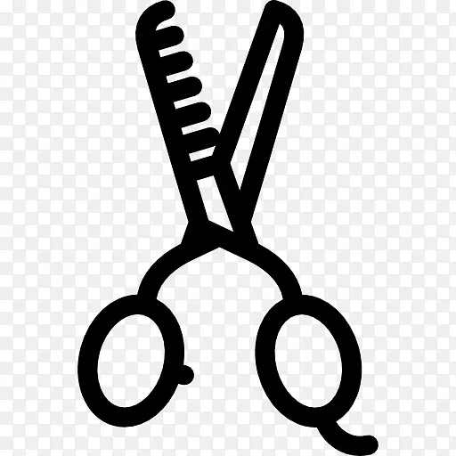 梳头剪美容院发型剪刀