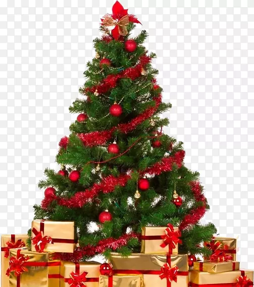 圣诞树圣诞装饰花环礼物-圣诞节