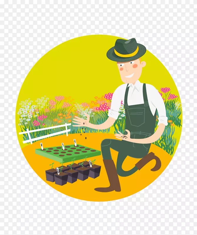 播种绘图园丁农业