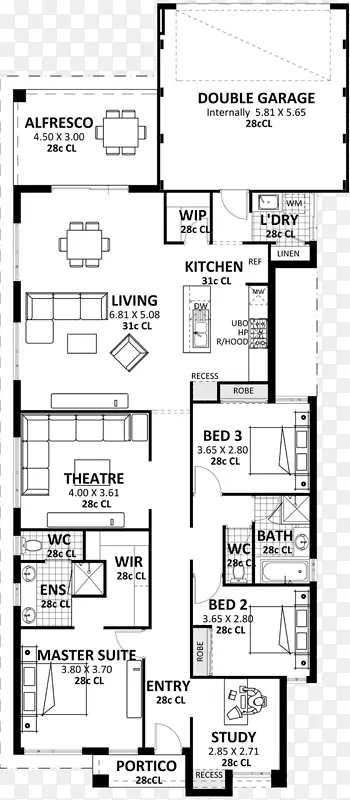 平面图，房屋平面图，楼层室内设计服务.床平面图