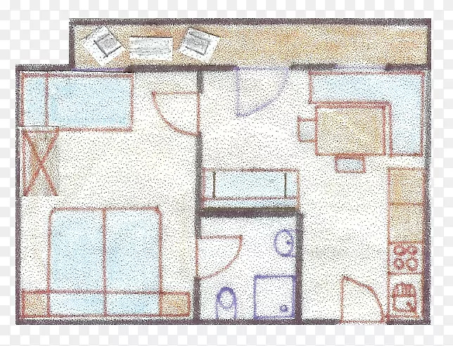 建筑平面图Pr gren am格罗威尼迪格公寓立面-WC平面图