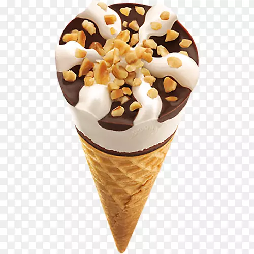 圣代冰淇淋巧克力冰淇淋圆锥形冰淇淋