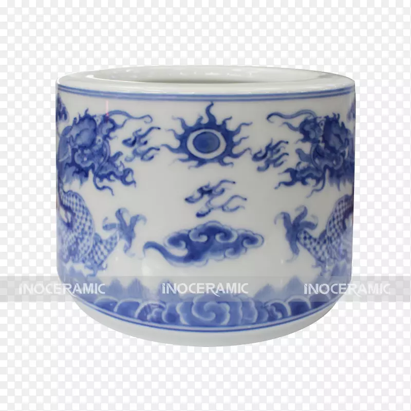 青花陶器陶瓷杯瓷赛贡