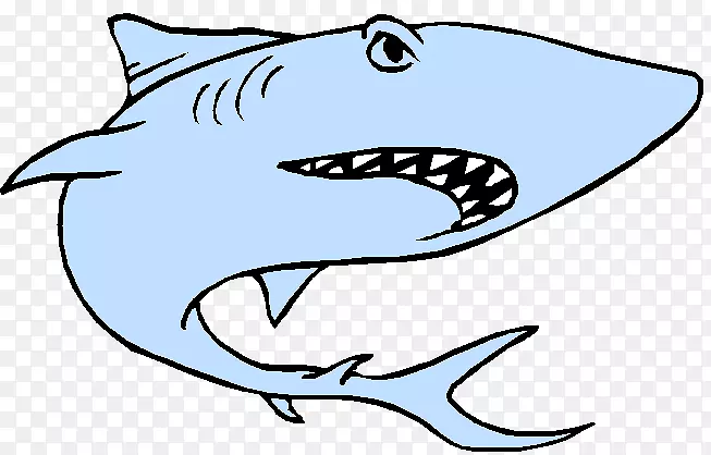 儿童用鲨鱼画册画虎鲨-鲨鱼