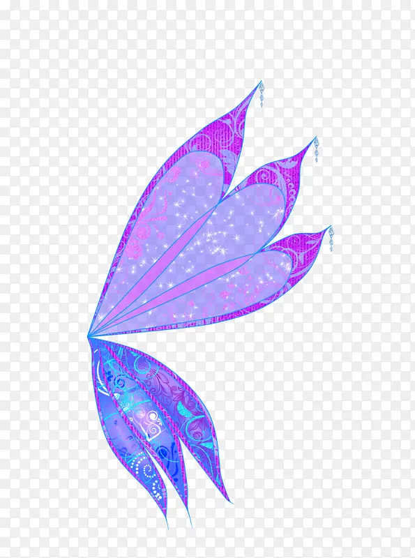 贴纸图片编辑器紫罗兰蝴蝶和飞蛾闪闪发光-卡米拉