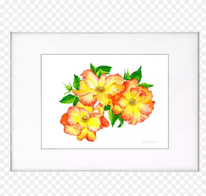 花卉设计切花画框花瓣图案-玛丽简