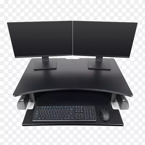 坐立桌创新电脑键盘电脑显示器书写桌面视图