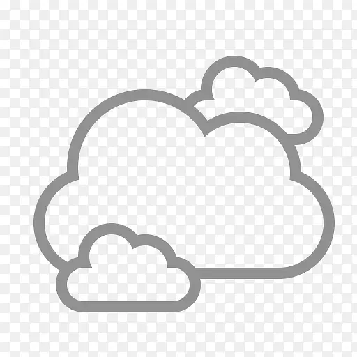 电脑图标云符号雨天云