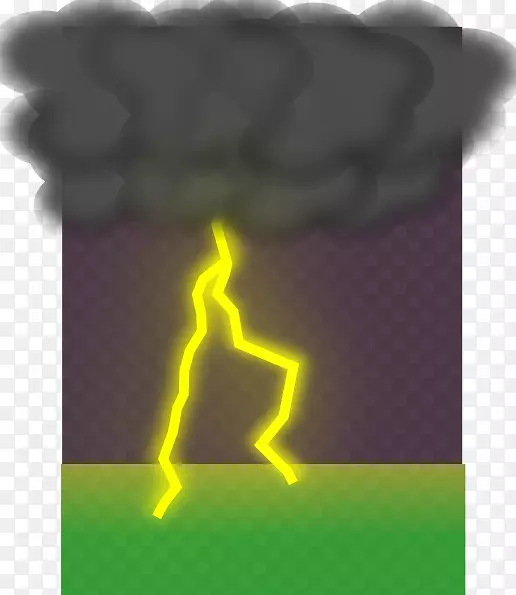 雷雨闪电云剪辑艺术-闪电