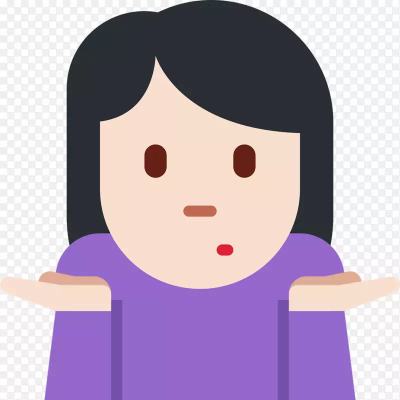 Emojipedia耸肩浅色皮肤含义-表情符号