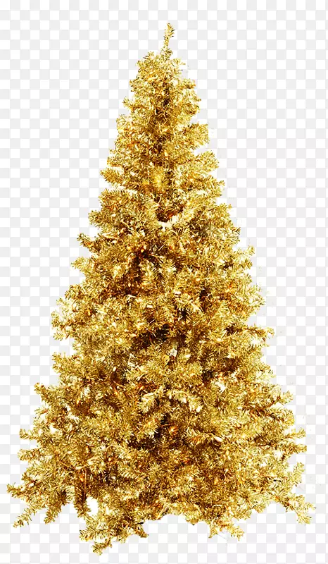 圣诞树装饰-金色圣诞树