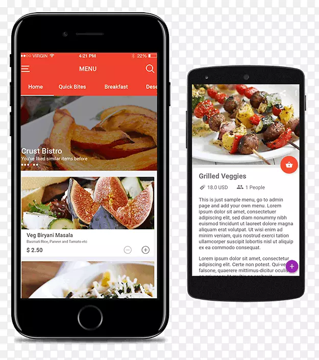 智能手机网上订餐餐厅送货-智能手机