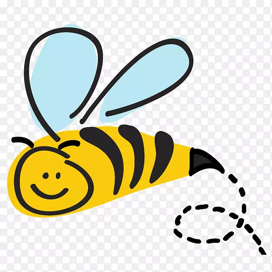 蜜蜂昆虫笑脸剪贴画-昆虫