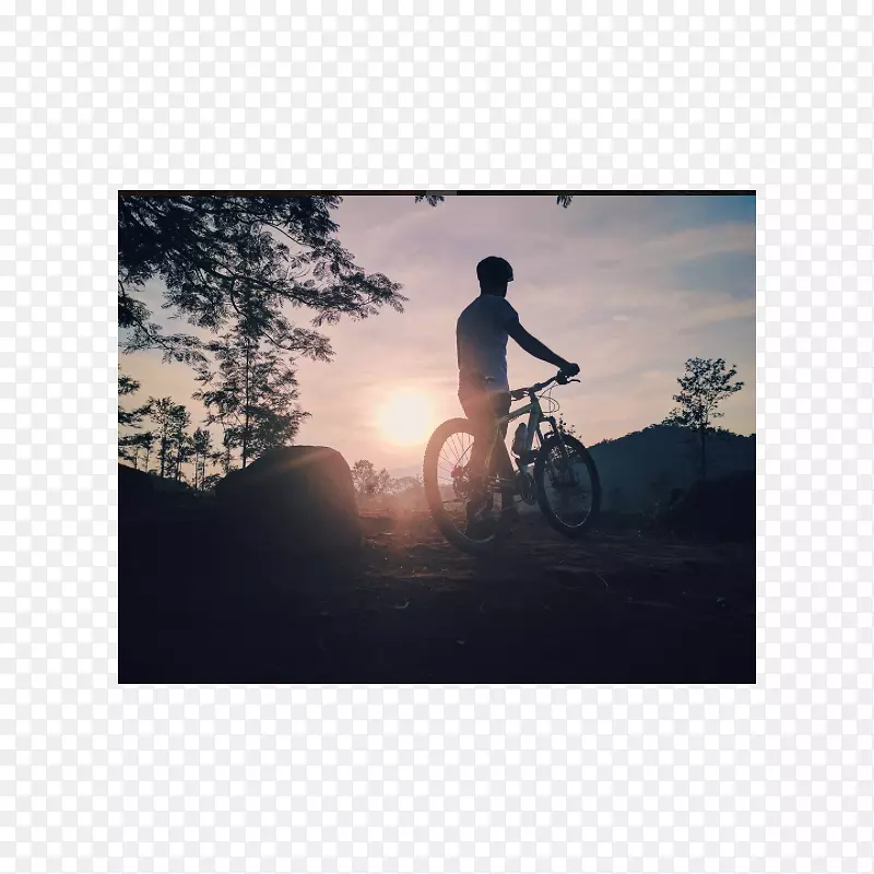 自行车摄影剪影-自行车
