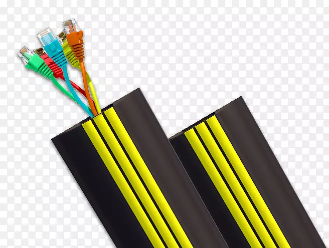 电缆地板黑色和黄色聚氯乙烯电线电缆