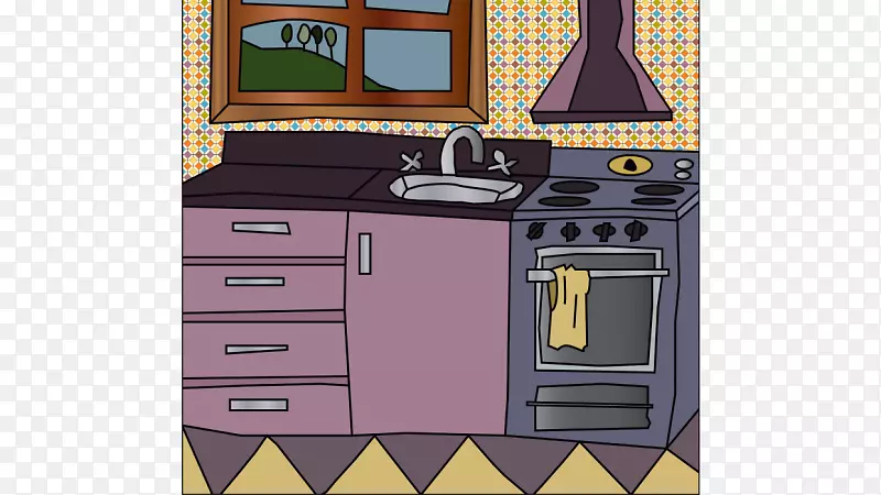 厨房家用电器烹饪系列插画-厨房