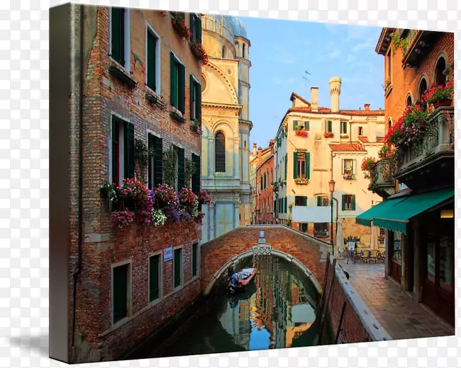 威尼斯拼图吊篮画旅游画