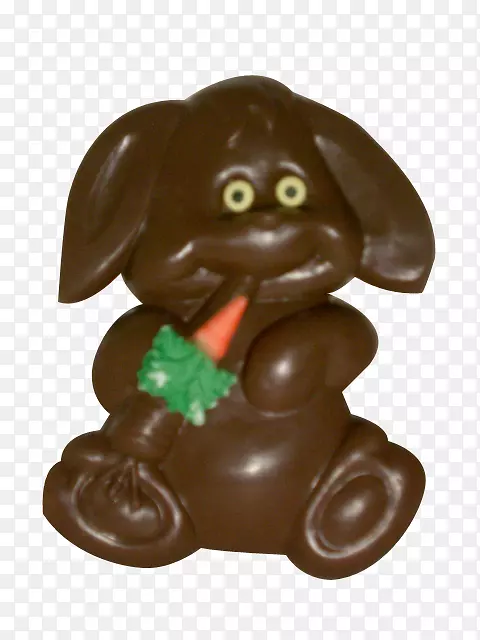 小狗雕像棕色巧克力兔