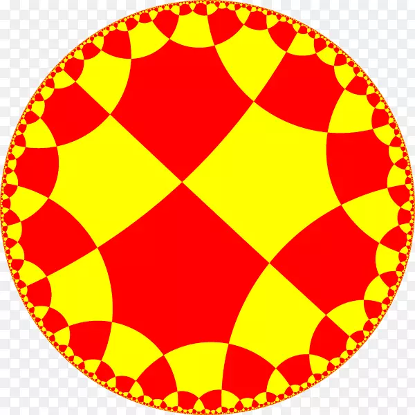 双曲平面几何中的五角镶嵌Schl fli符号均匀倾斜