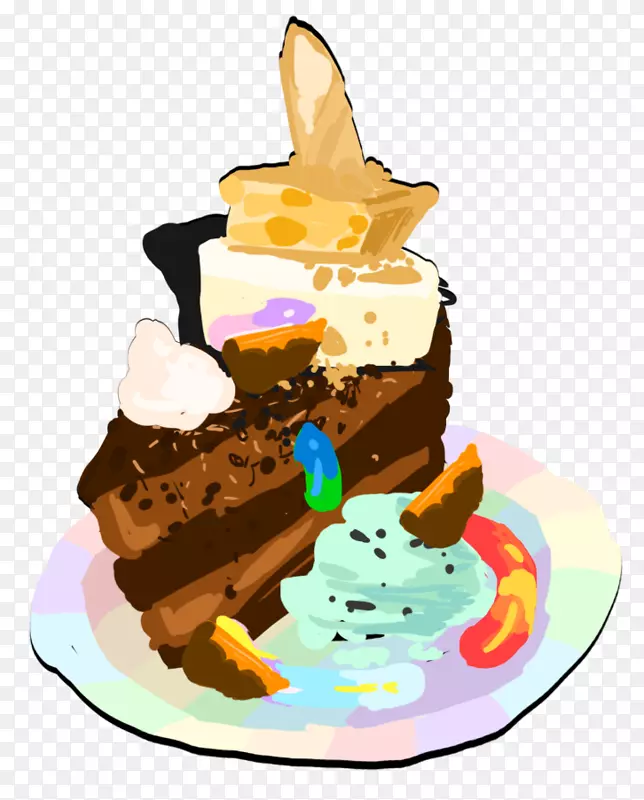 圣代巧克力蛋糕生日蛋糕托冰淇淋巧克力蛋糕