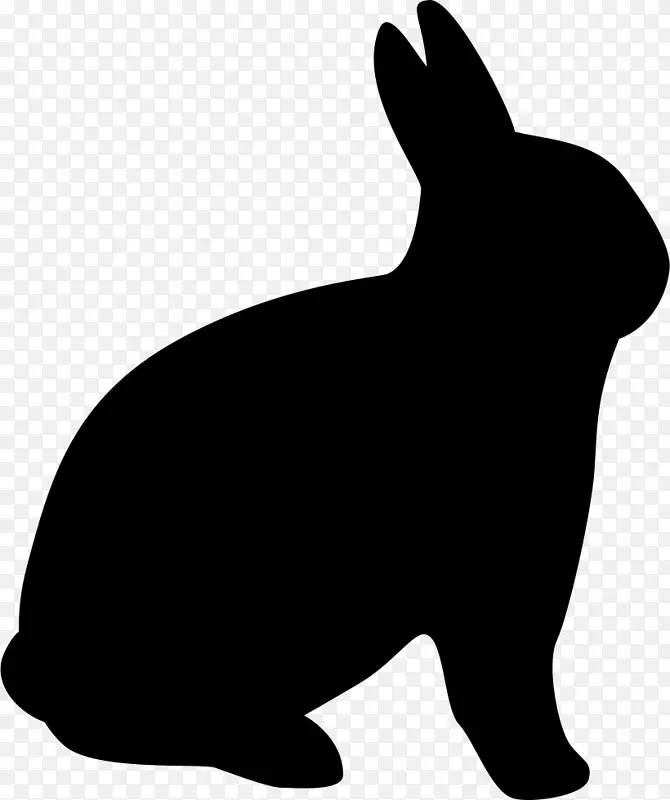 兔形剪贴画-兔子