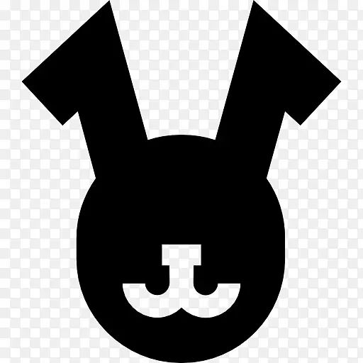 商标白色字体-兔子图标