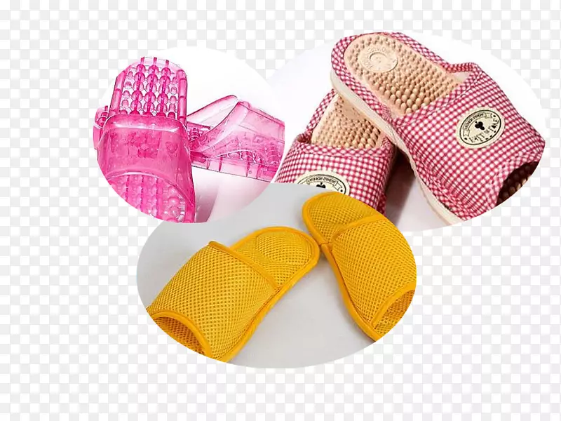 拖鞋粉红色m型设计
