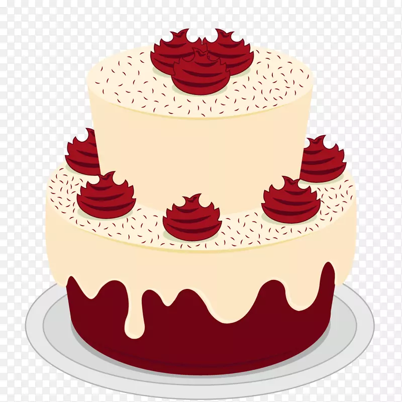 生日蛋糕红天鹅绒蛋糕结婚蛋糕巧克力蛋糕糖蛋糕结婚蛋糕
