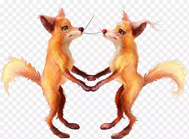 红狐犬繁殖剪贴画-狐狸