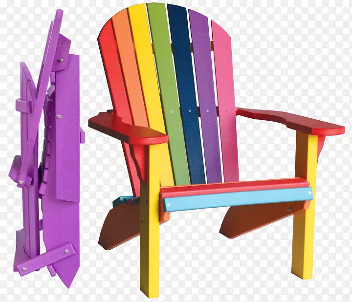 阿迪朗达克椅，花园家具，塑料木椅