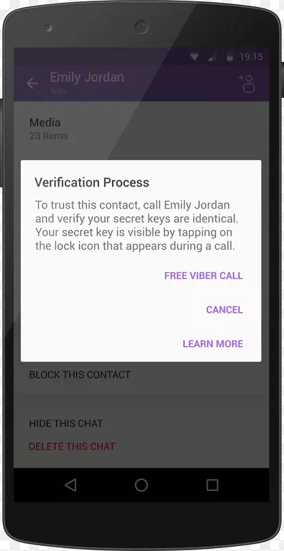 Smartphone Viber端到端加密认证-智能手机