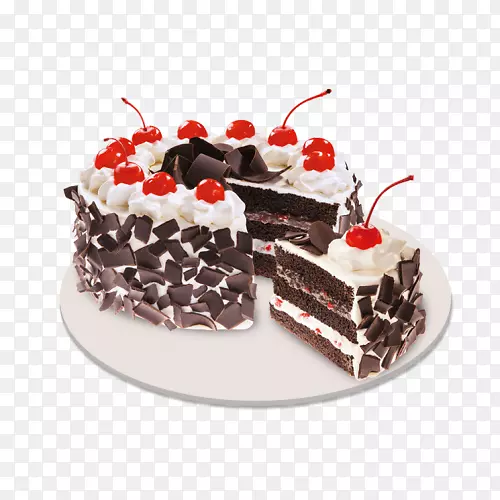 红丝带黑森林堡生日蛋糕面包店巧克力蛋糕