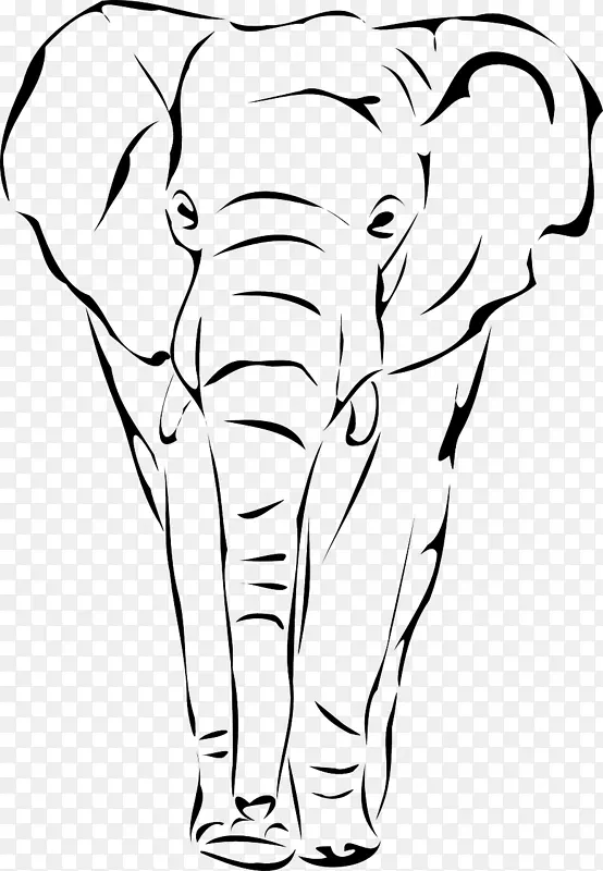 非洲象画印度象剪贴画-Слон