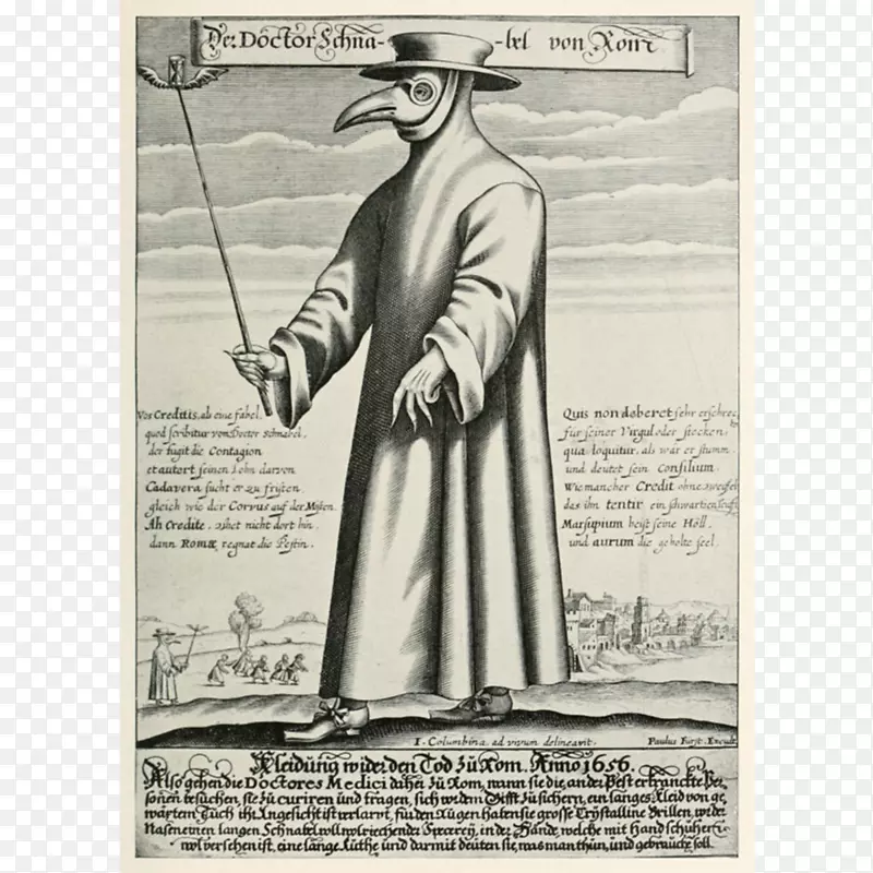 黑死病17世纪瘟疫医生服装医生
