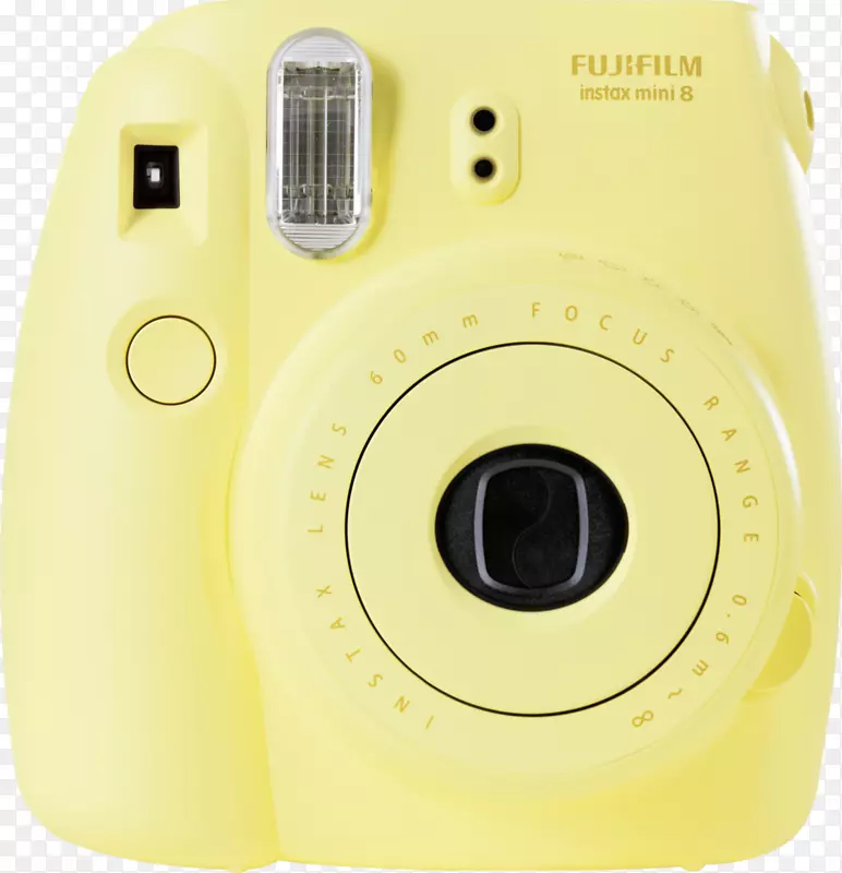 数码相机Fujifilm Instax迷你8相机黄色照相机