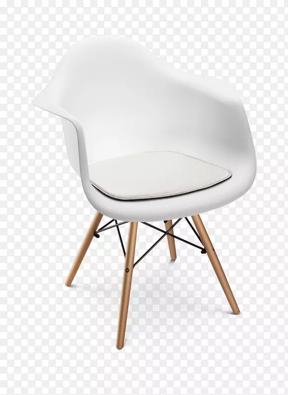 椅子舒适塑料扶手-白色扶手椅