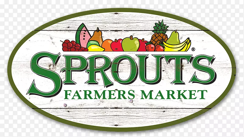 芽农市场标志有机食品杂货店-农民市场