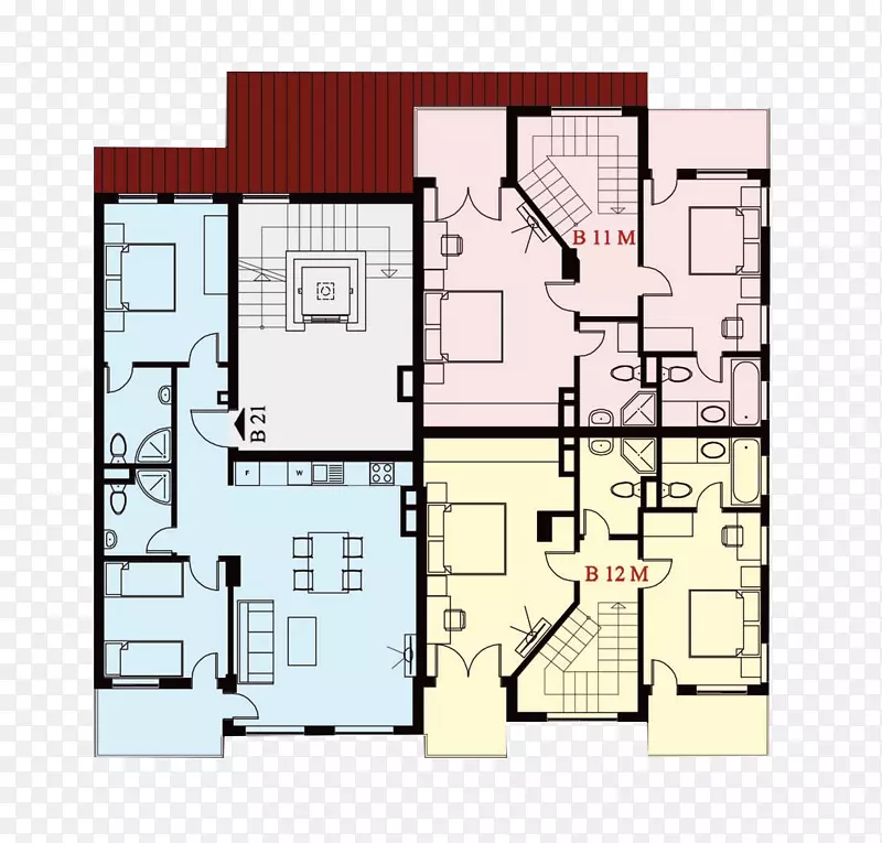 顶层公寓楼，房地产工作室，公寓-公寓