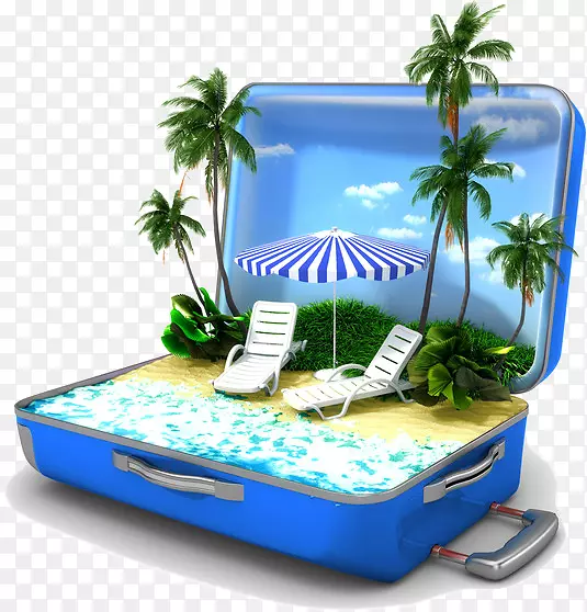 旅游套餐航空旅行度假行李箱-可以照片