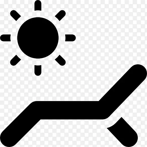 太阳晒黑电脑图标剪贴画-日光浴室