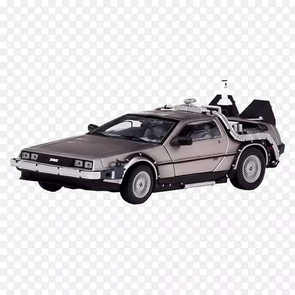 DeLorean dmc-12 deLorean时光机压铸玩具回到未来1：18比例尺压铸机-DeLorean